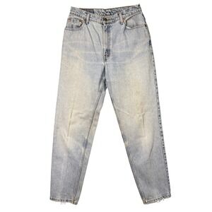 Levis 550 Jeans Relaxed Fit Tapered Leg Womens High Rise 12 Light Wash